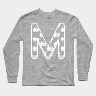 M Matyo Pattern - White Long Sleeve T-Shirt